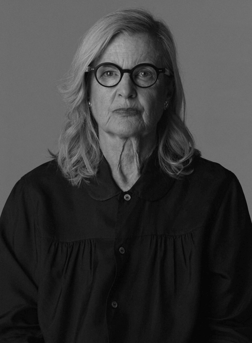A black and white portrait of director Gillian Armstrong