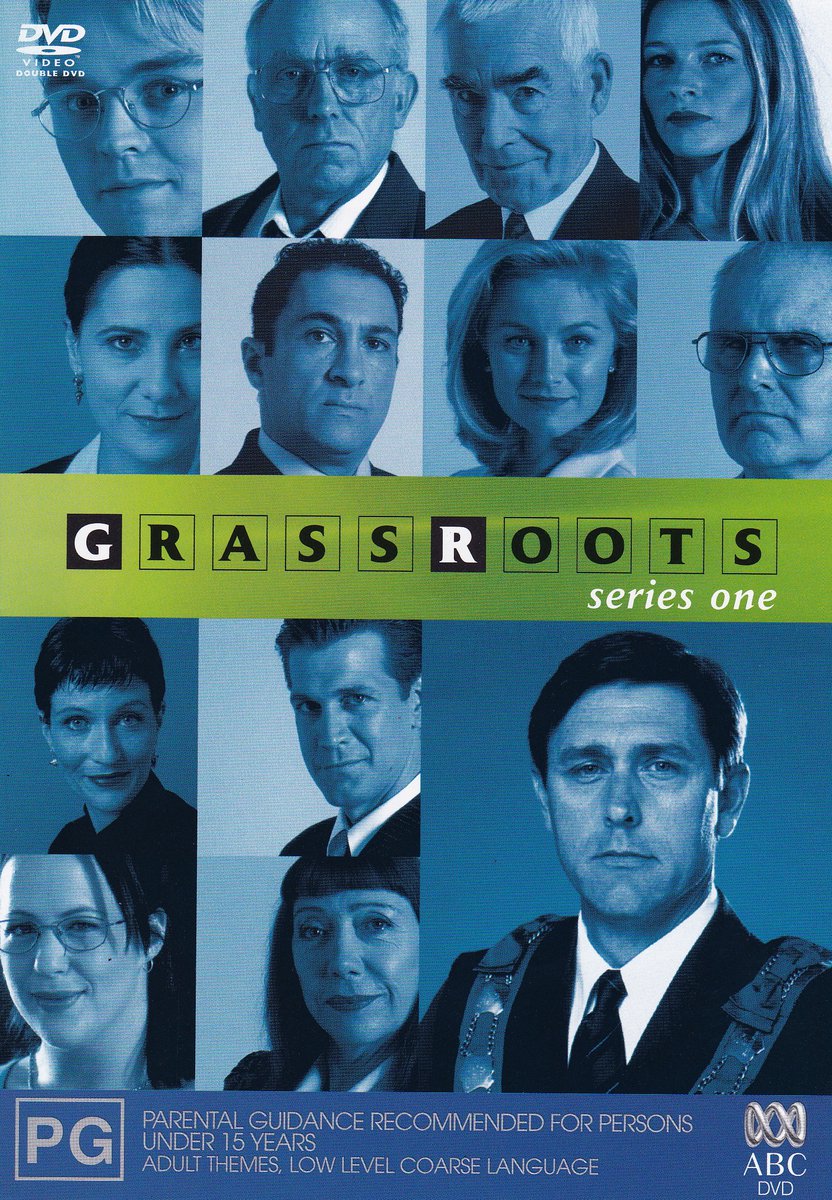 A blue image of the DVD box set featuring faces of the cast