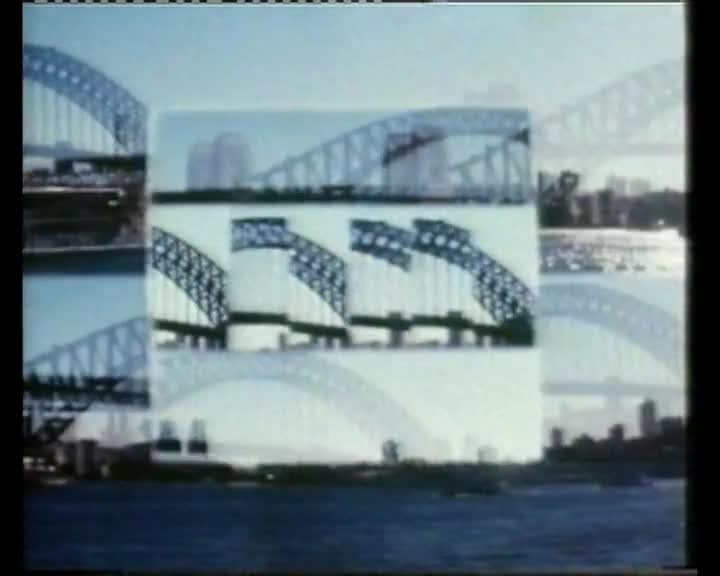 A still image from Sydney Harbour Bridge. Bondi. Sydney Bush. Cars