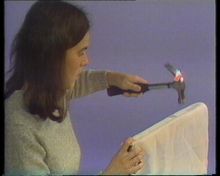 A still image from Beginning silk screening on fabric (TEFC)