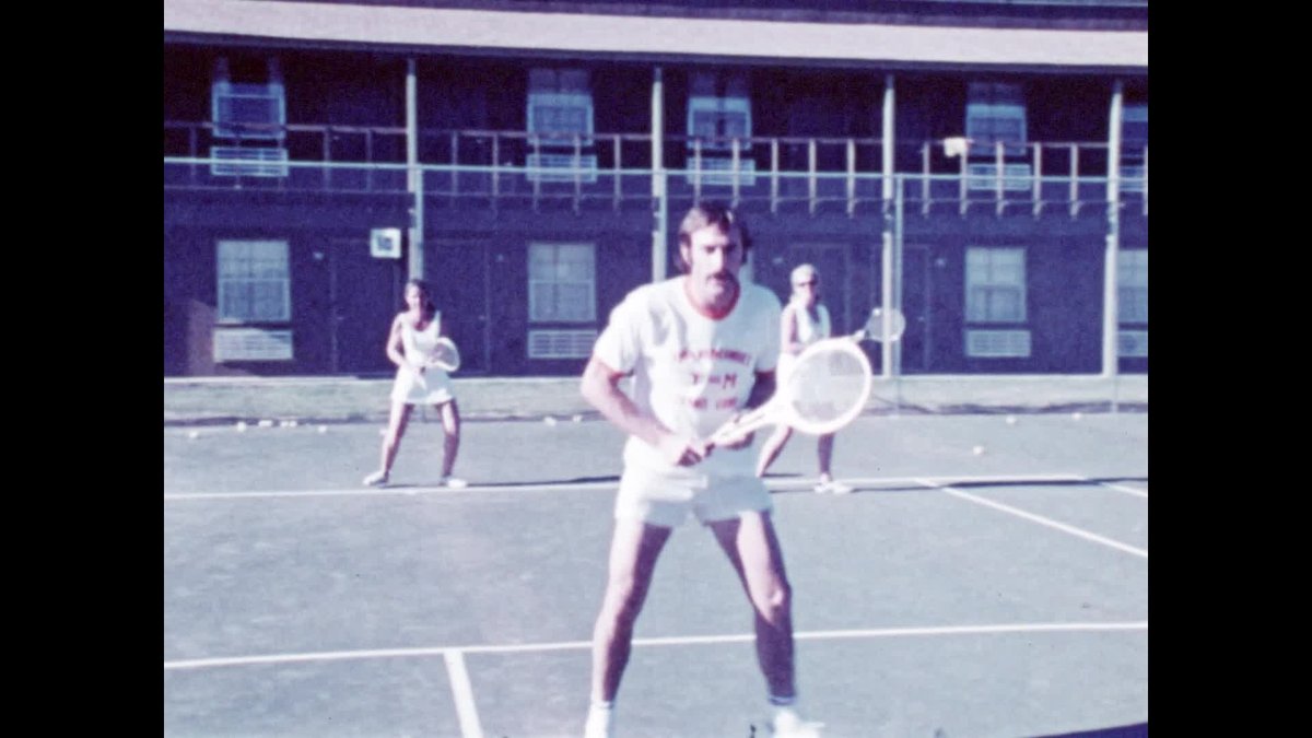 A still image from John Newcombe: tennis pro