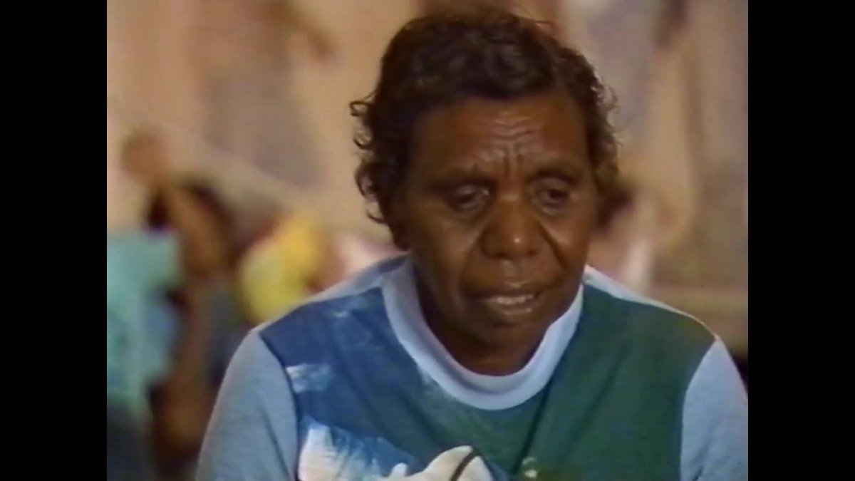 A still image from Ceremonial ground painting: Aboriginal women artists from Papunya (A)