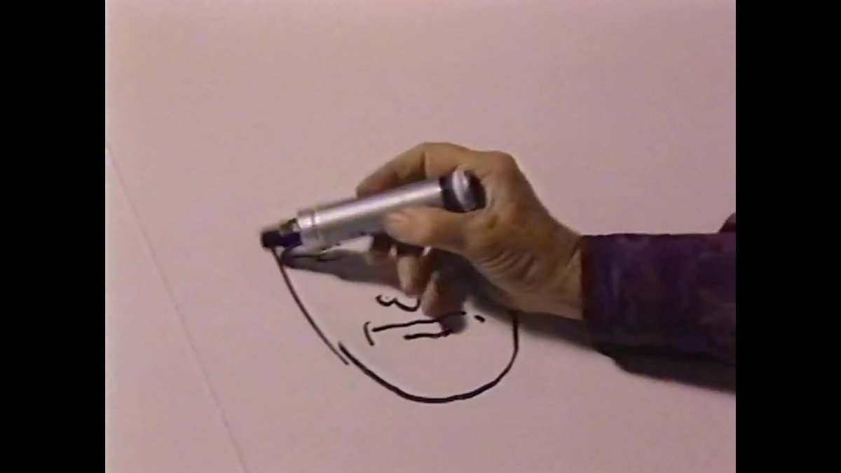 A still image from Rolf Harris: How to Draw Fun Cartoons