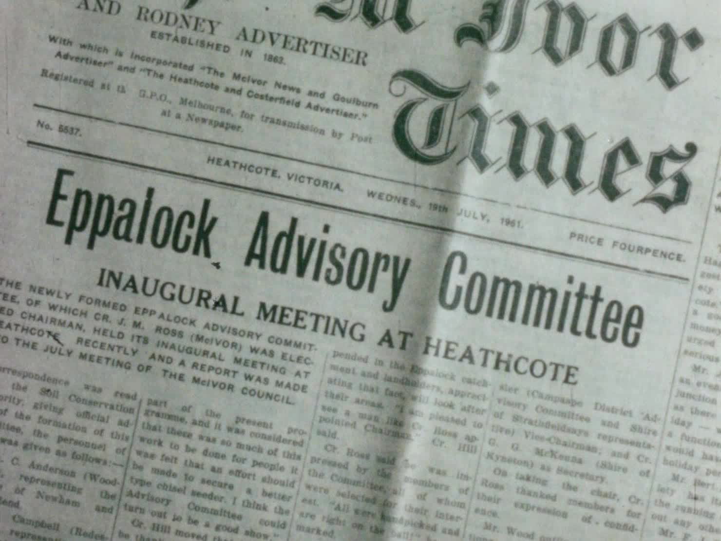Report on Eppalock thumbnail image.