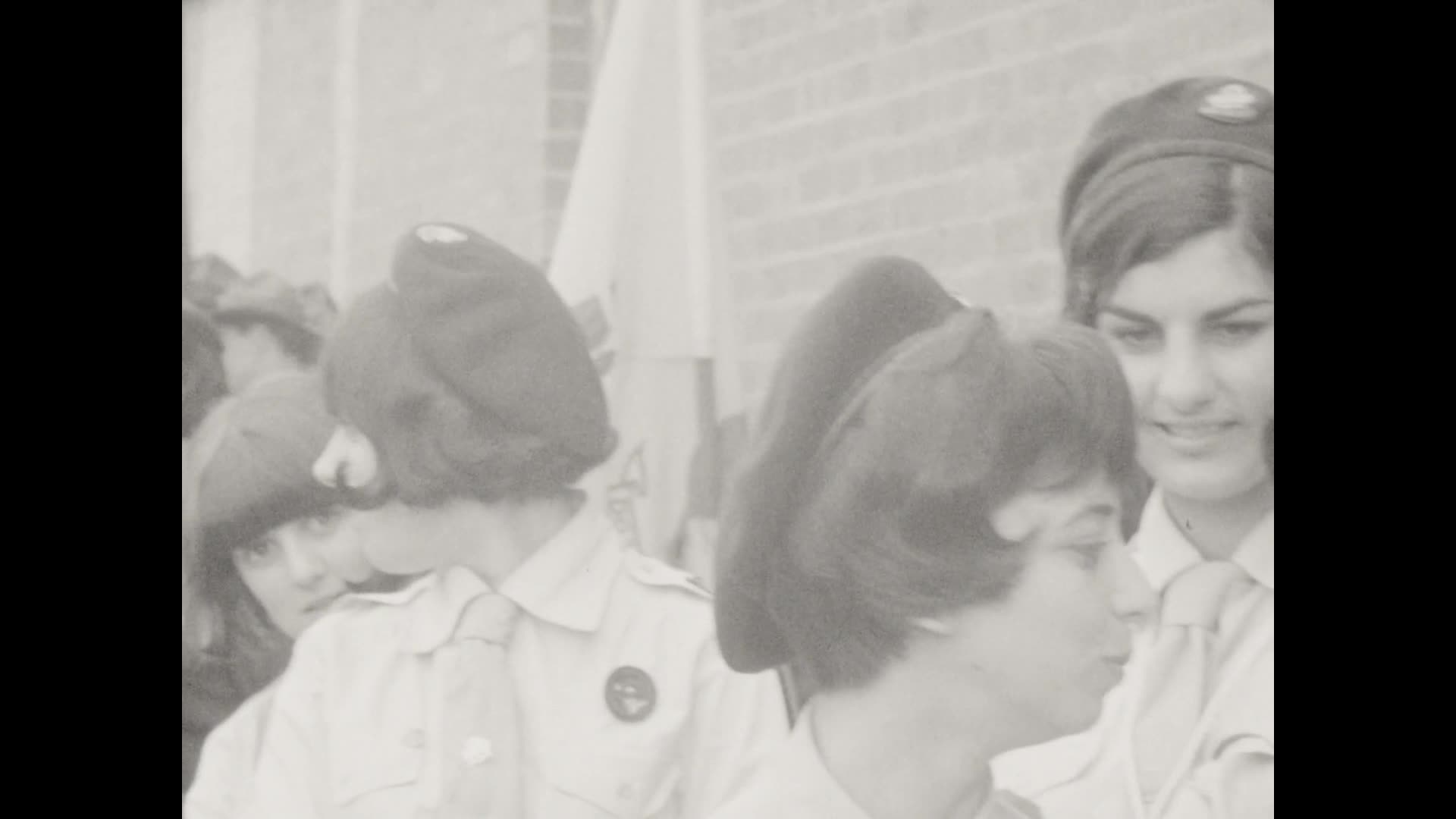 [Tony Agapitos: Greek Boy Scouts and Girl Guides supporting Bishop at Festival Hall] thumbnail image.