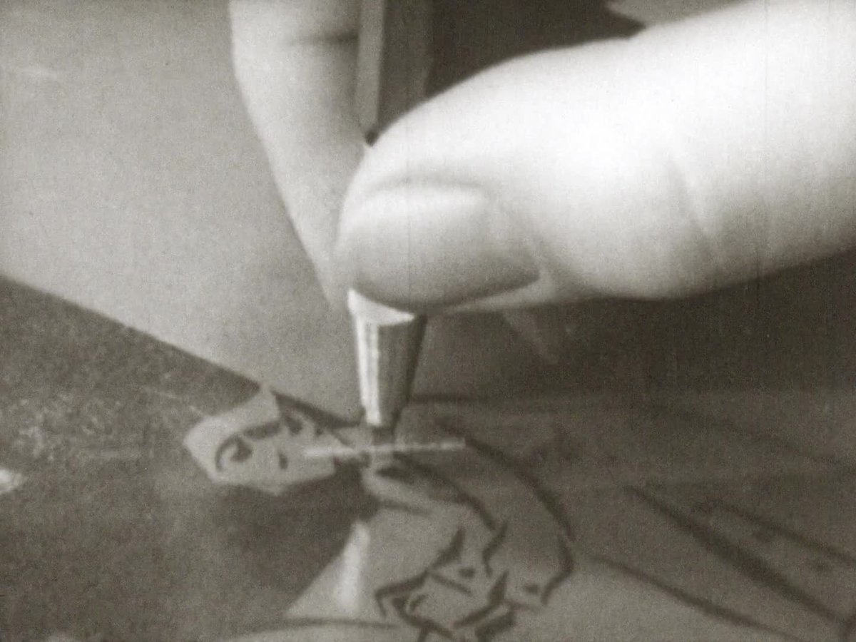 A still image from Silk screen printing